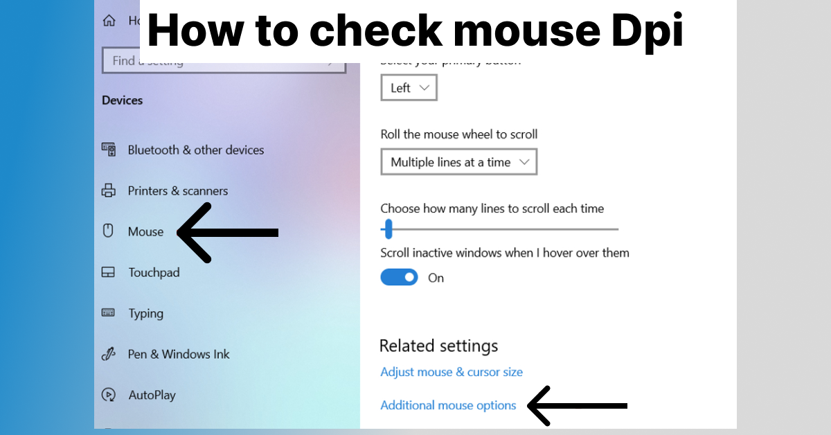 How to check mouse Dpi